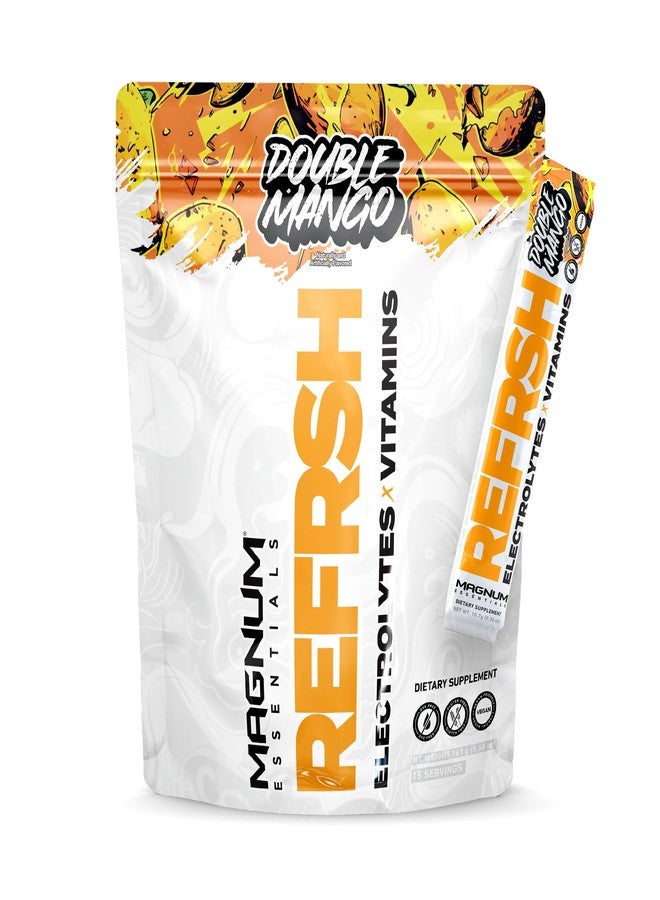 Magnum Essentials REFRSH Electrolytes x Vitamins 15 Serving Bag - Double Mango - Image 1